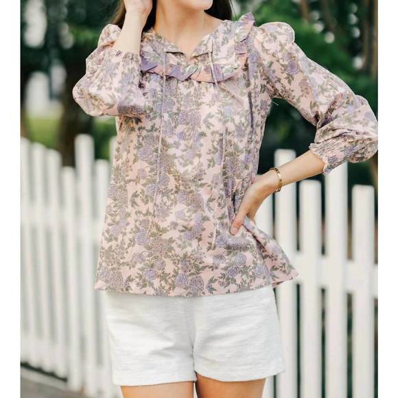 NEW VICTORIA DUNN ophelia blouse in lotus - Picture 1 of 2